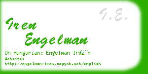 iren engelman business card